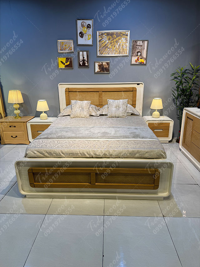 سرویس خواب 2 نفره حصیری مدل مانی