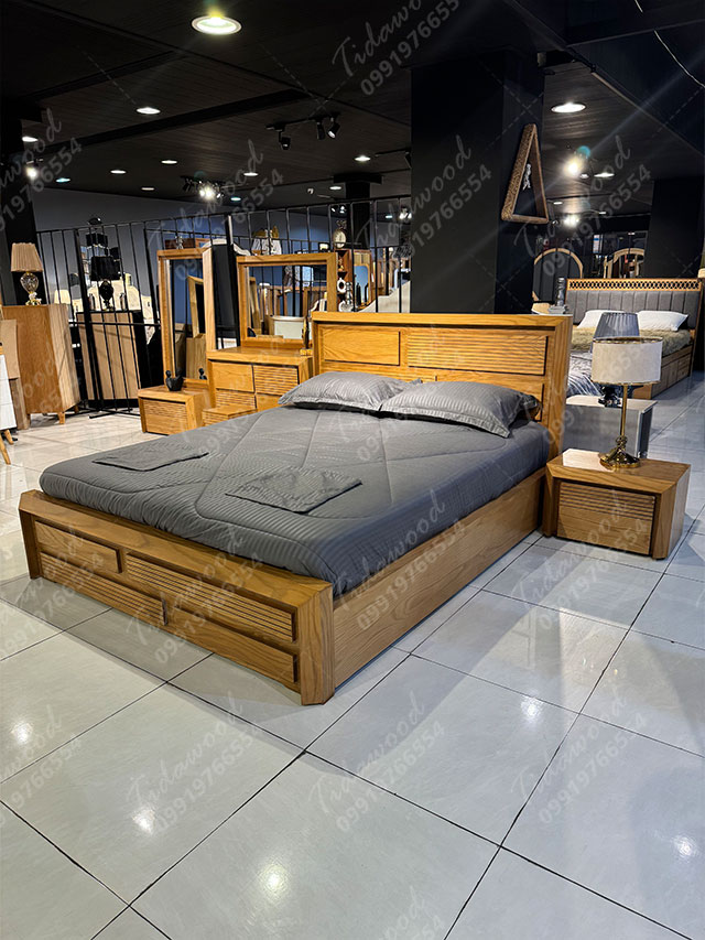 سرویس خواب دو نفره چوبی جدید